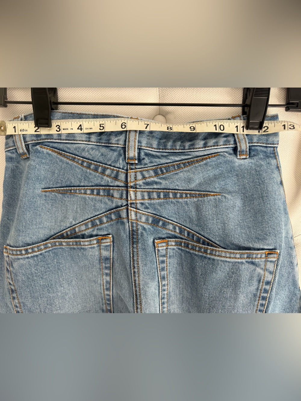 Alaïa High-Rise Round Denim Jeans / Pants in Blue Size FR 36 - Picture 10 of 11